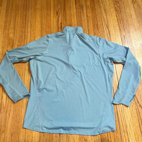 Swannies Shirt Mens Small Performance Quarter Zip Long Sleeve Golf Green Blue - Picture 4 of 9